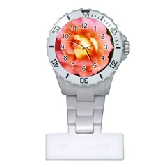 Light Orange And Pink Rose Plastic Nurses Watch by okhismakingart