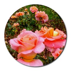 Pink Rose Field Round Mousepads