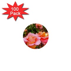 Pink Rose Field 1  Mini Buttons (100 pack) 
