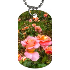 Pink Rose Field Dog Tag (One Side)