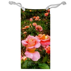 Pink Rose Field Jewelry Bag