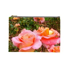 Pink Rose Field Cosmetic Bag (Large)