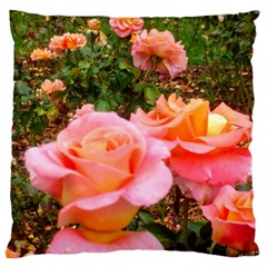 Pink Rose Field Large Cushion Case (One Side)