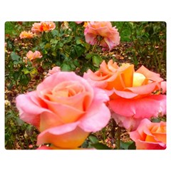 Pink Rose Field Double Sided Flano Blanket (Medium) 