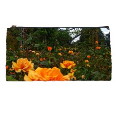 Orange Rose Field Pencil Cases by okhismakingart