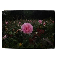 Pink Rose Field Ii Cosmetic Bag (xxl)