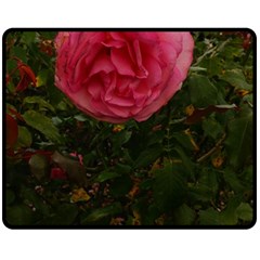 Round Pink Rose Fleece Blanket (medium)  by okhismakingart