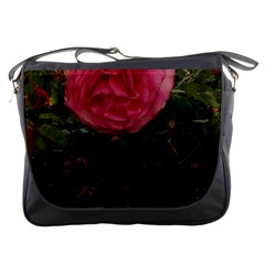 Round Pink Rose Messenger Bag by okhismakingart