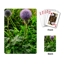 Purple Spherical Flower Playing Cards Single Design by okhismakingart