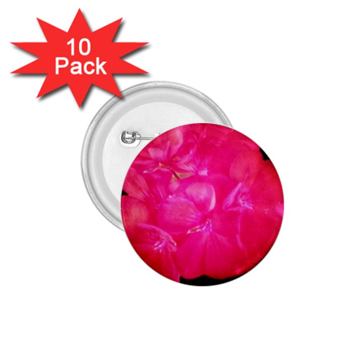 Single Geranium Blossom 1.75  Buttons (10 pack)