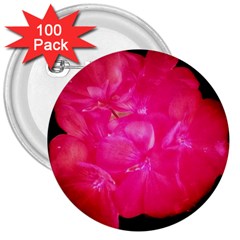 Single Geranium Blossom 3  Buttons (100 Pack) 