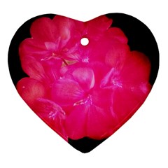 Single Geranium Blossom Heart Ornament (two Sides)