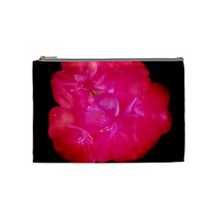 Single Geranium Blossom Cosmetic Bag (medium)