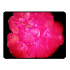 Single Geranium Blossom Fleece Blanket (small) by okhismakingart