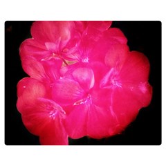 Single Geranium Blossom Double Sided Flano Blanket (medium)  by okhismakingart