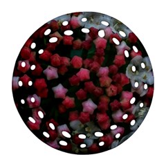 Floral Stars Round Filigree Ornament (two Sides)