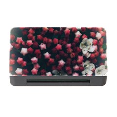Floral Stars -dark Red Memory Card Reader With Cf