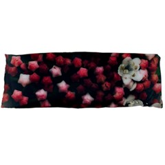 Floral Stars -dark Red Body Pillow Case (dakimakura)