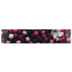 Floral Stars -dark Red Small Flano Scarf