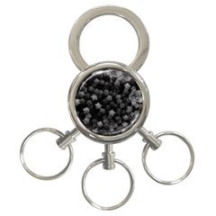 Floral Stars -black And White 3-ring Key Chains