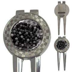 Floral Stars -black And White 3-in-1 Golf Divots