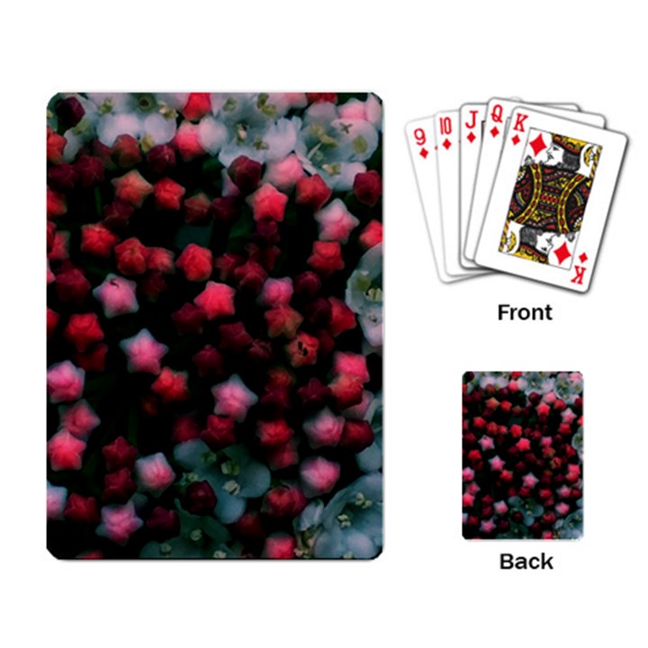 Floral Stars -Bright Playing Cards Single Design
