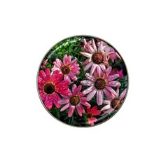 Pink Asters Hat Clip Ball Marker by okhismakingart