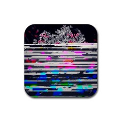 Static Wall Queen Anne s Lace Version Ii Rubber Coaster (square)  by okhismakingart
