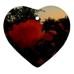 Rose Landscape Heart Ornament (Two Sides)