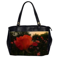 Rose Landscape Oversize Office Handbag (2 Sides) by okhismakingart