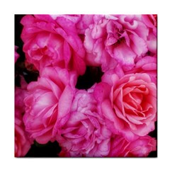 Pink Roses Face Towel by okhismakingart