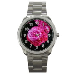 Bunches Of Roses (close Up) Sport Metal Watch by okhismakingart