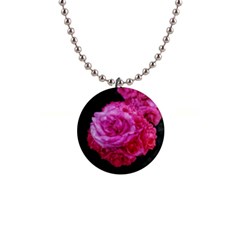 Bunches Of Roses (close Up) 1  Button Necklace by okhismakingart