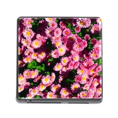 Pink Flower Bushes Memory Card Reader (square 5 Slot) by okhismakingart