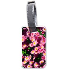 Pink Flower Bushes Luggage Tags (one Side) 