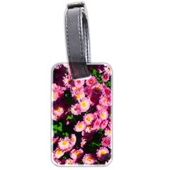 Pink Flower Bushes Luggage Tags (two Sides)