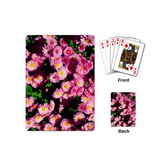 Pink Flower Bushes Playing Cards (mini)