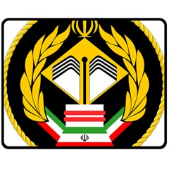 Iranian Army Badge Of Bachelor s Degree Degree Conscript Double Sided Fleece Blanket (medium)  by abbeyz71