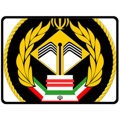 Iranian Army Badge Of Bachelor s Degree Degree Conscript Double Sided Fleece Blanket (large)  by abbeyz71