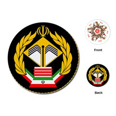 Iranian Army Badge Of Master s Degree Conscript Playing Cards (round) by abbeyz71