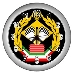 Iranian Army Badge Of Doctorate s Conscript Wall Clock (silver) by abbeyz71