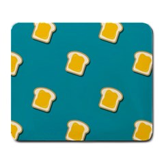 Toast With Cheese Pattern Turquoise Green Background Retro Funny Food Large Mousepads by genx