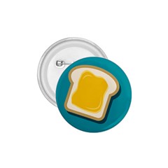 Toast With Cheese Pattern Turquoise Green Background Retro Funny Food 1 75  Buttons by genx