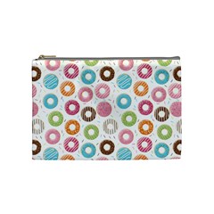 Donut Pattern With Funny Candies Cosmetic Bag (medium) by genx