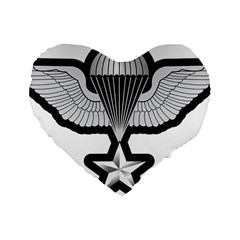 Iranian Army Parachutist 3rd Class Badge Standard 16  Premium Heart Shape Cushions by abbeyz71