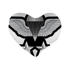 Iranian Army Parachutist 2nd Class Badge Standard 16  Premium Flano Heart Shape Cushions by abbeyz71