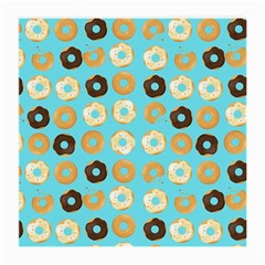 Donuts Pattern With Bites Bright Pastel Blue And Brown Medium Glasses Cloth by genx