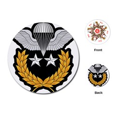 Iranian Army Parachutist Master 2nd Class Badge Playing Cards (round) by abbeyz71