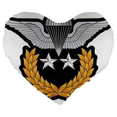 Iranian Army Parachutist Master 2nd Class Badge Large 19  Premium Heart Shape Cushions by abbeyz71