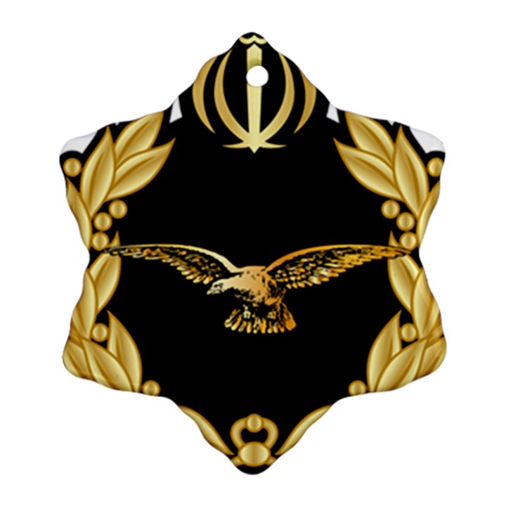 Iranian Army Aviation Pilot Wing Snowflake Ornament (Two Sides)